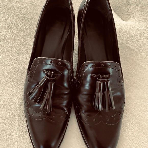 Stewart Weitzman Stunning Rich Brown Wingtip Pump Loafer 7.5 - Picture 2 of 5